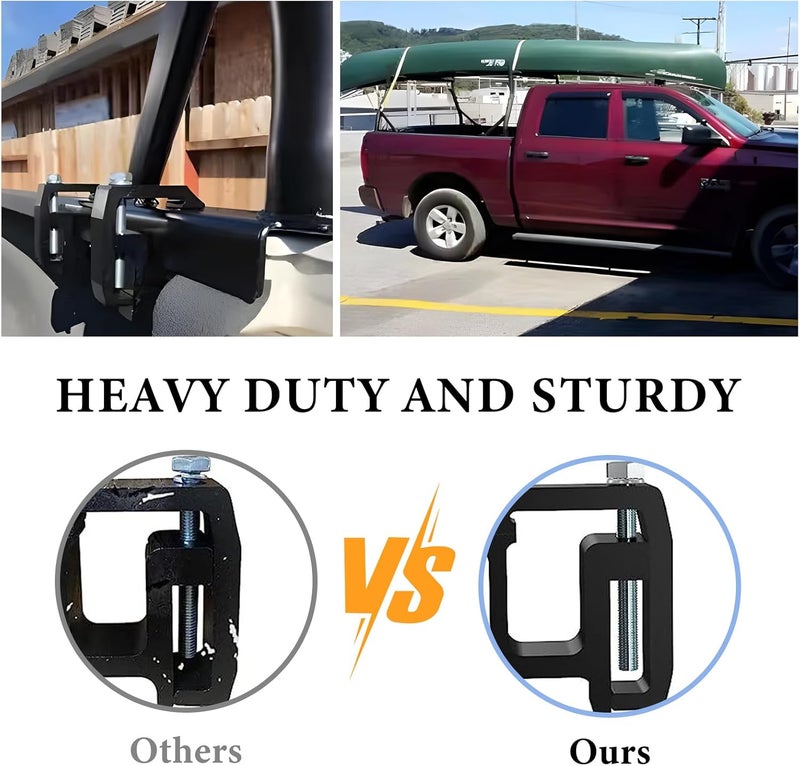 ZNDAW 4PCS Camper Shell Clamps, Heavy Duty Truck Cap Mounting Clamps Camper Shell, High Strength Aluminum Truck Bed Clamp for Silverado Sierra 1500 2500 3500 Ram 1500 2500 3500 - Image 5
